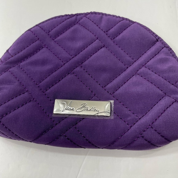 Vera Bradley Quilted Purple Cosmetic Case - Picture 2 of 4
